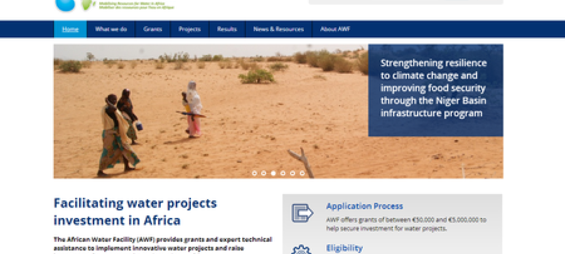 Nouveau site Internet et nouveau look pour la Facilité africaine de l’eau